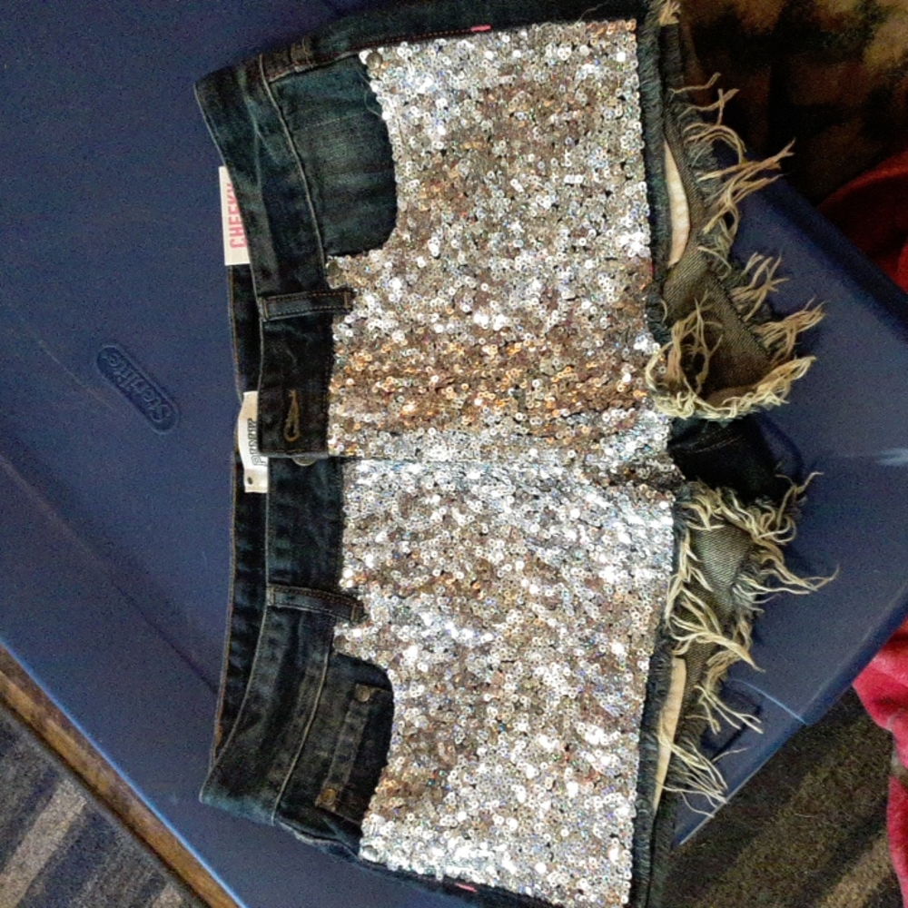 Pink VS Sequin Shorts